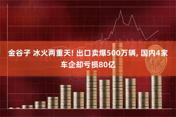 金谷子 冰火两重天! 出口卖爆500万辆, 国内4家车企却亏损80亿