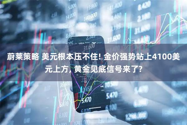 蔚莱策略 美元根本压不住! 金价强势站上4100美元上方, 黄金见底信号来了?