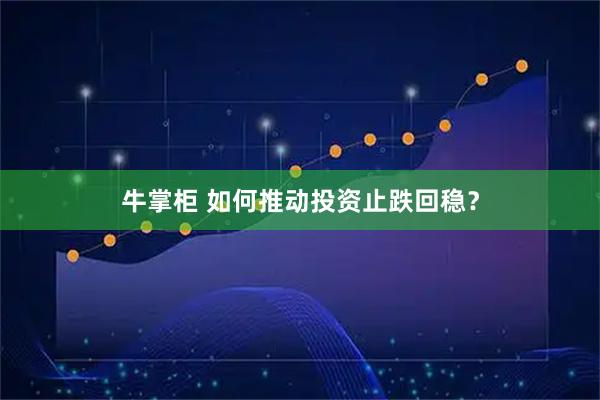 牛掌柜 如何推动投资止跌回稳？