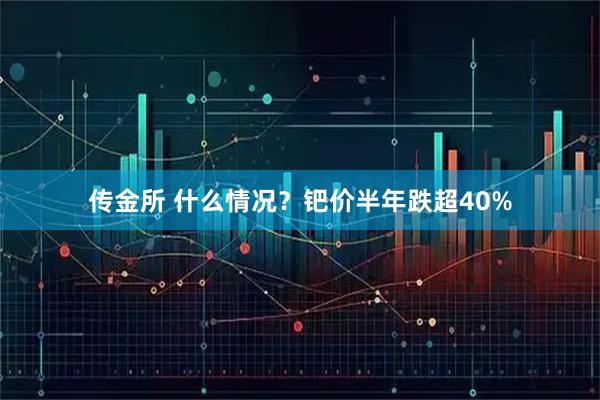 传金所 什么情况？钯价半年跌超40%